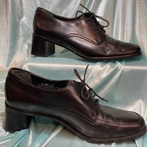 90’s chunky square heel‎ Rockports. Black leather. 9M Box 3 comfort by DMX